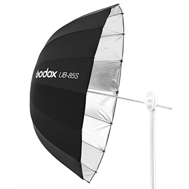 GODOX PARAGUAS PARABOLICO NEGRO Y PLATEADO UB-85S