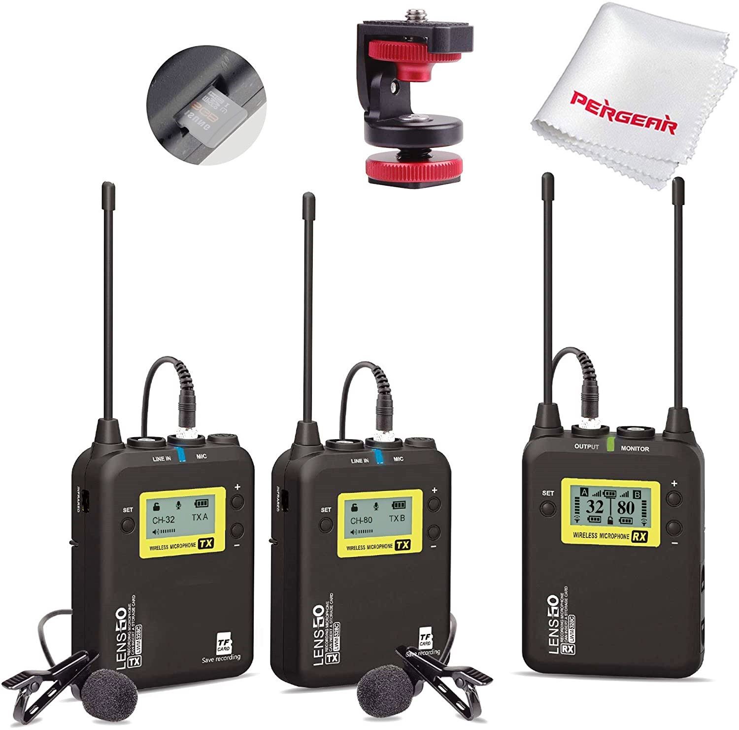 LENSGO MICROFONO SISTEMA WIRELESS 328C PRO 2TX+1 RX