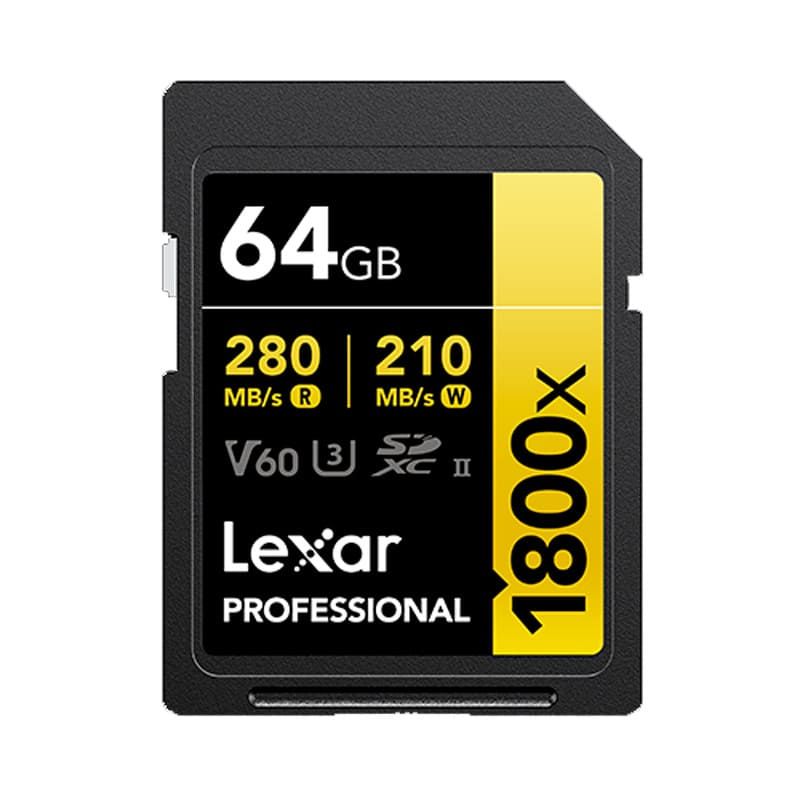 LEXAR SD PRO GOLD SERIES UHS-II 1800X 64GB V60